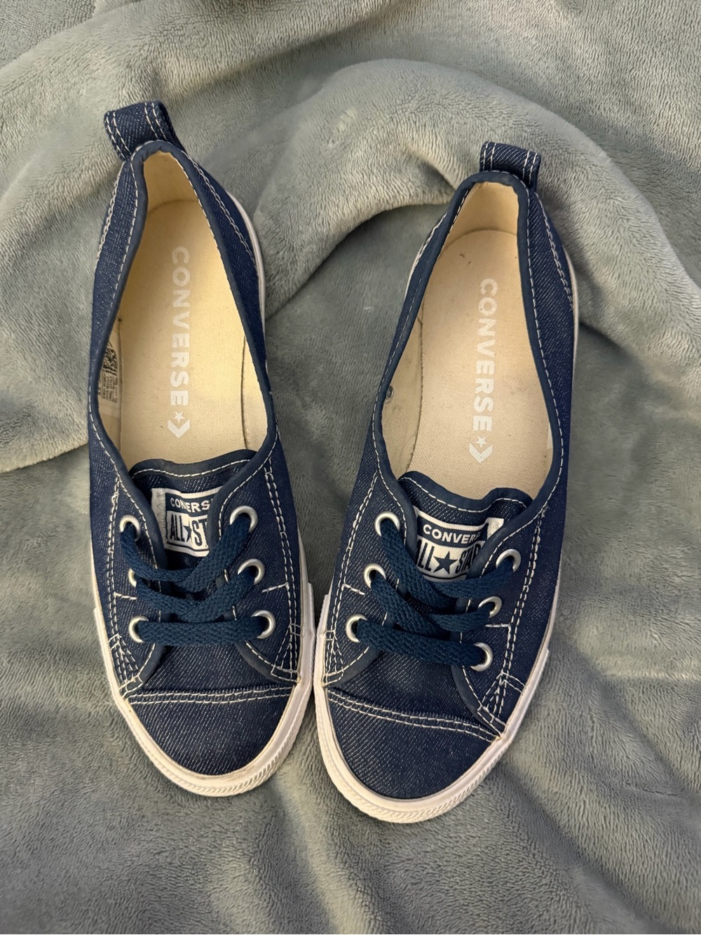 Converse Kids Navy Canvas Low-Top Sneakers
